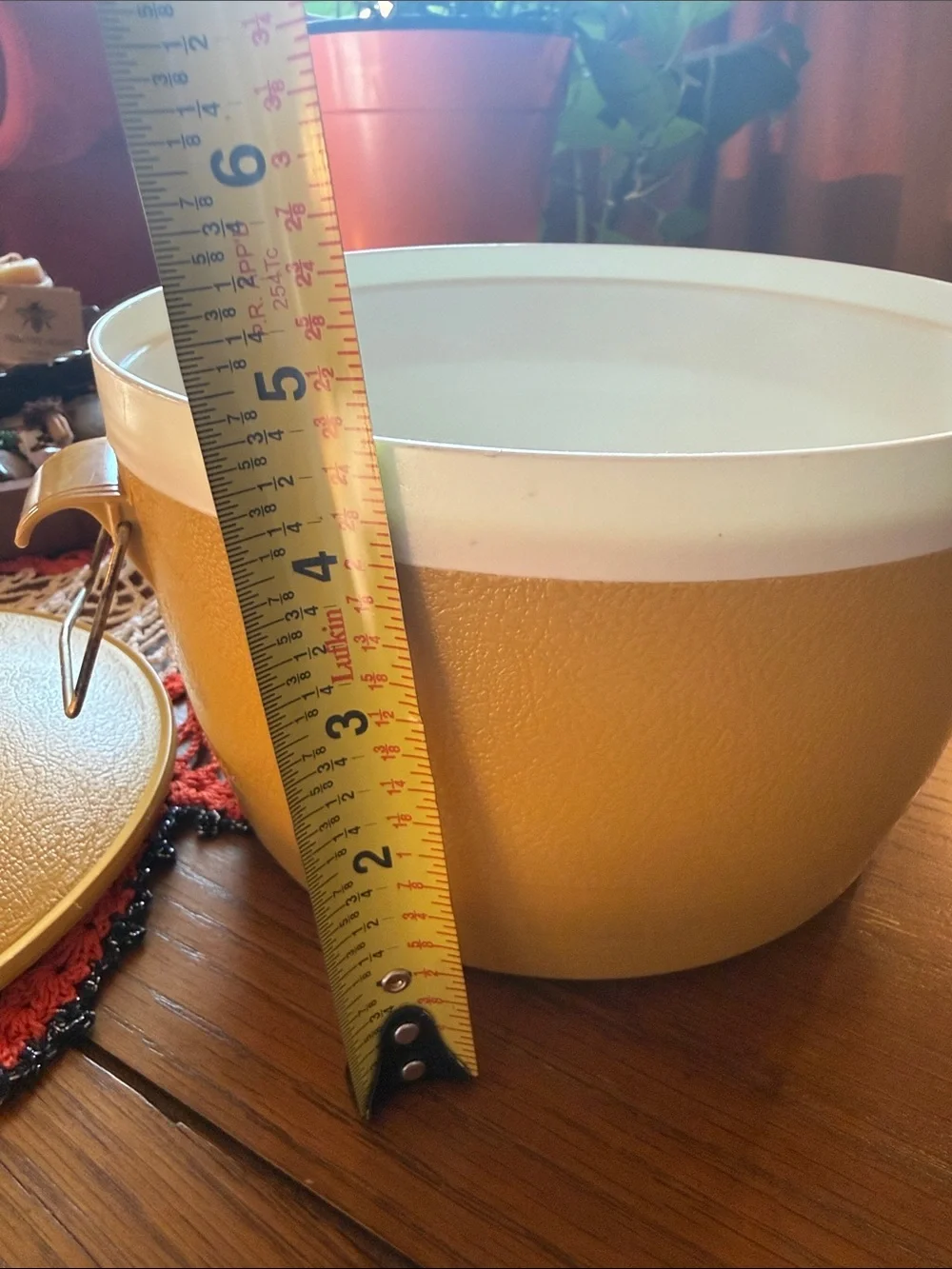 Vintage Sunfrost Therm-O-Ware Mustard Yellow Insulated Ice Bucket MCM